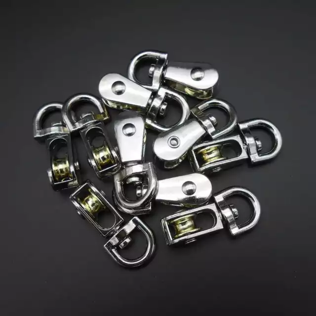 10PC 43MM Swivel Pulley Sheave Lift Rope Lifting Single Movable Block Load 100KG
