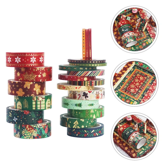 21 Rolls Nastri Decorativi Nastro Washi Natalizio Mini Arredamento Impostare