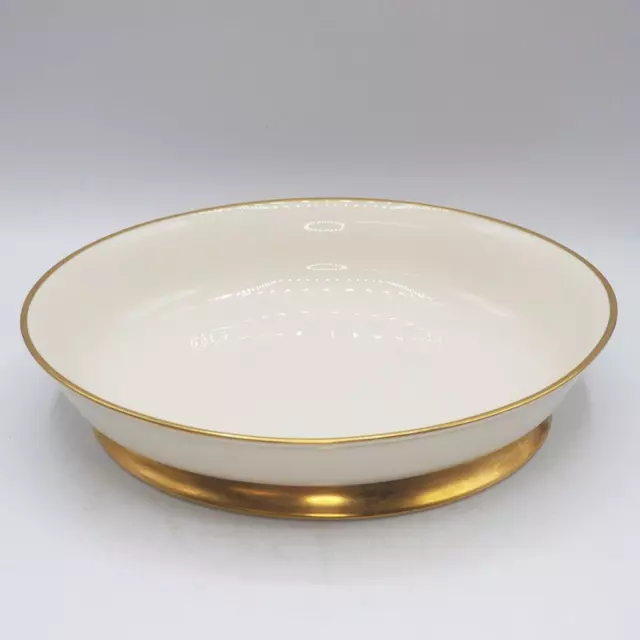 Flintridge Huntington Elfenbein Gold Rand 24.8cm Oval Gemüse Servierschale