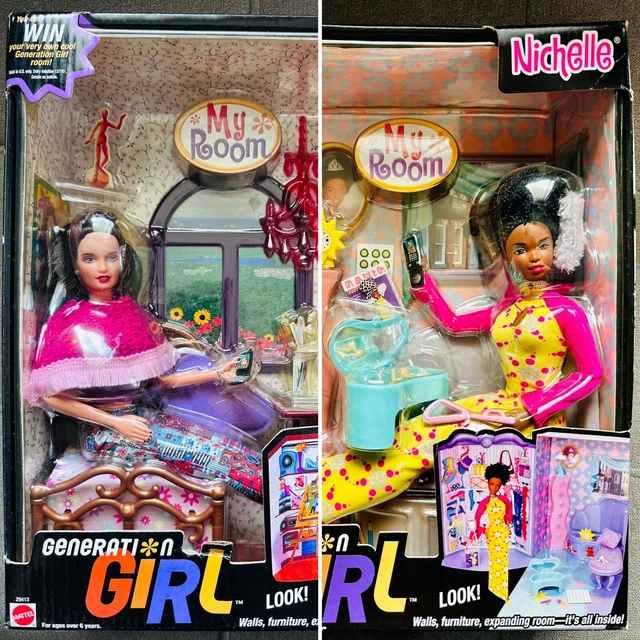 2000 Mattel Barbie Generation Girl My Room Lara & Nichelle NIB LOT OF 2 2000 Mattel Barbie Generation Girl My Room Lara & Nichelle NIB LOT OF 2