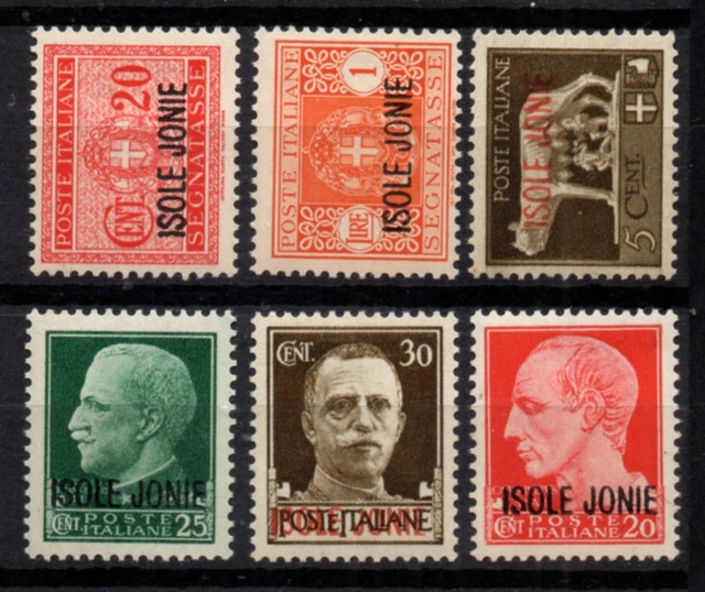 c1000 Greece Italy IONIAN ISLANDS 1941 ovpt "ISOLE JONIE" (Vl.1-4-5-7-11-12) MNH