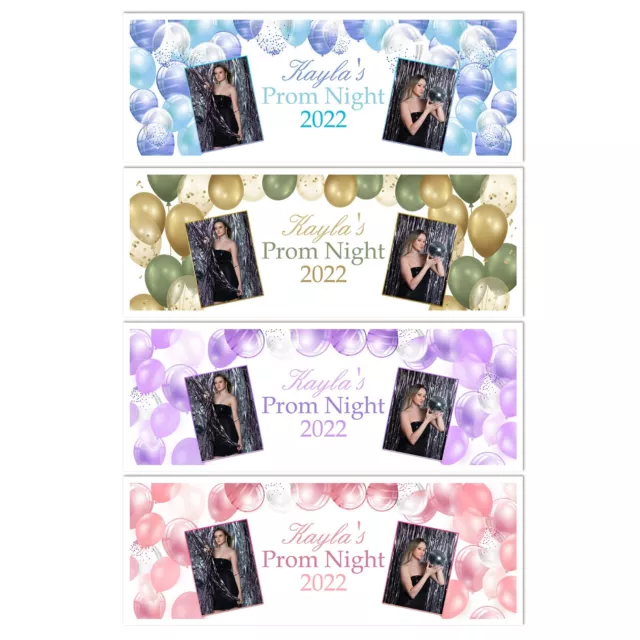 Personalised Prom Night Banner Add Photo High School Leavers  Wall Decoration