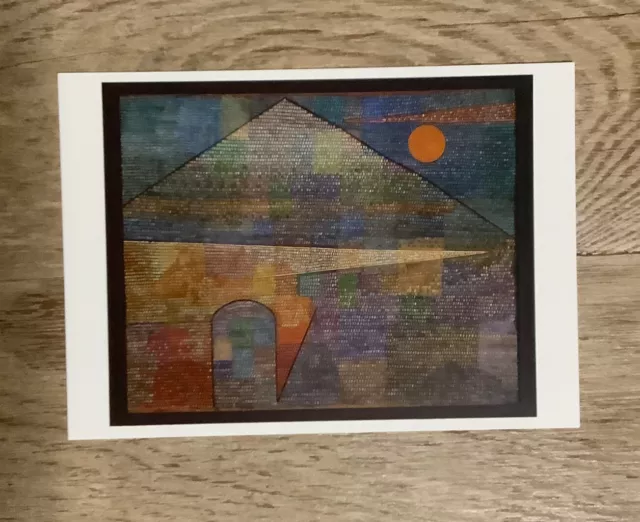 1 Kunst Postkarte, Paul Klee,  Ad Parnassum,  Abstrakt, Bauhaus, Neu