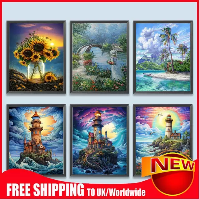 Paint By Numbers Kit DIY Landscapes Oil Art Picture Craft Home Wall Decoration