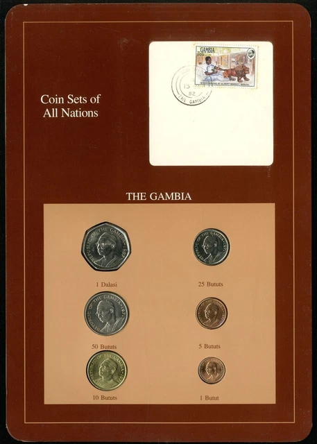 Gambia: Coin Sets of All Nations 1971-1987 - UNC