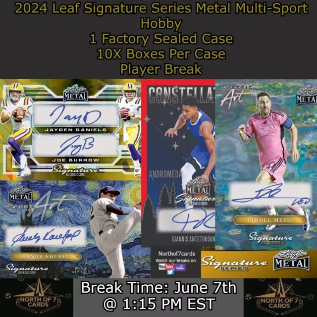 GLEN RICE 2024 Leaf Signature Series Metal Multi Sport 1X Case BREAK 3