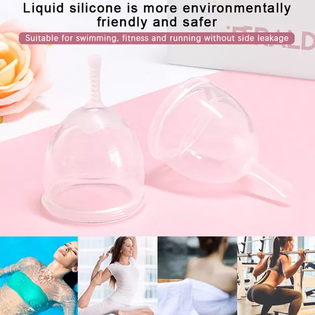 20/30ml Transparent Silicone Menstrual Cup Medical Silicone Menstrual Cup u