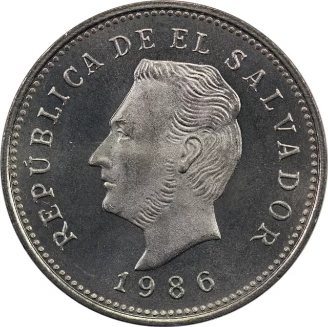 El Salvador - 5 Centavos - 1986 - Unc - Francisco Morazan