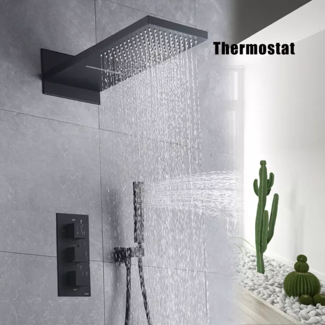 Duschset Thermostat Unterputz iBox Duscharmatur Regendusche Armatur Duschsystem