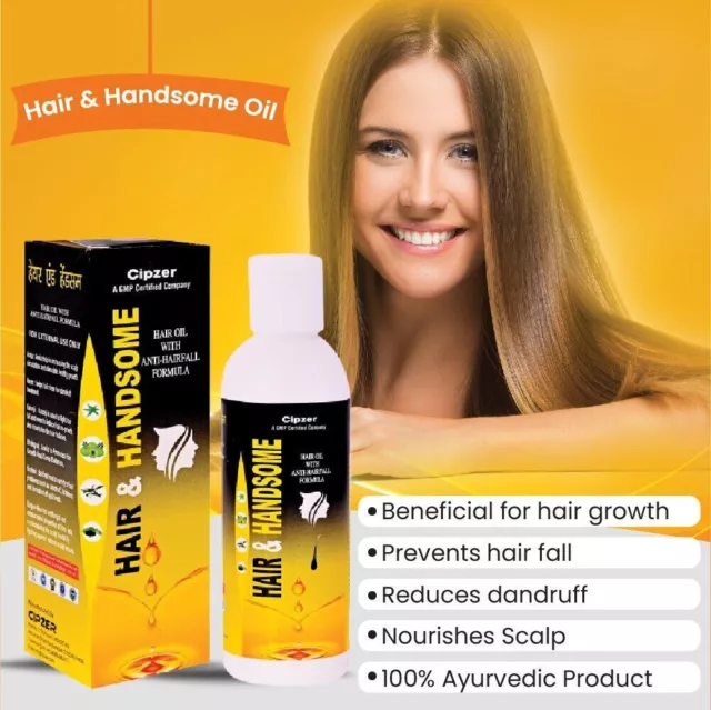 Cipzer Hair & Handsome Oil pour la croissance des cheveux, réduire la chute...