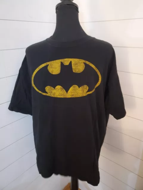 Mens Womens Batman Symbol Black and Gold Graphics T-Shirt DC Comics Size XL
