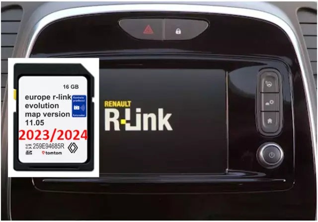 Map Navigation Karte Renault R-Link Evolution Tomtom Live 11.05 2023/2024 Europe