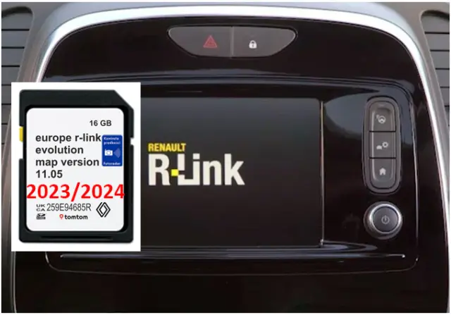 Mapa Tarjeta De Navegación Renault R-Link Evolution Tomtom Live 11.05 2023/2024 Europa