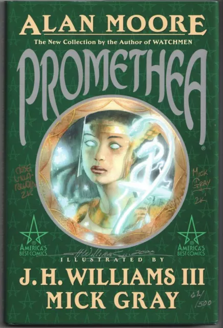 PROMETHEA BUCH 1 HC DYNAMISCHE FORCES SIGNIERT x3 BEMERKT SKIZZE COA DC ALAN MOORE