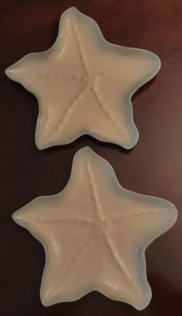 Home Studio- Shoreline Collection-Embossed Shells-Set of 2 Starfish Salad Plates