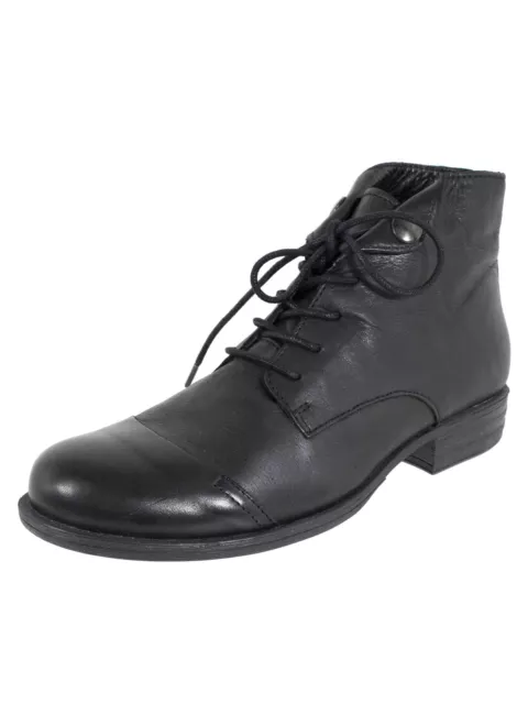 $150 Miz Mooz Womens Lennox Lace Up Ankle Boot Shoes, Black, EU 36 / US 5.5-6