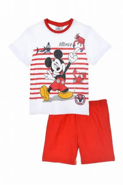 Pigiama Estate Rosso Mickey Mouse Disney (25416)