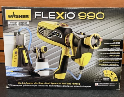 NEW  Wagner Flexio 990 Paint Sprayer-Direct Feed System-HLVP-Indoor-Outdoor-Can