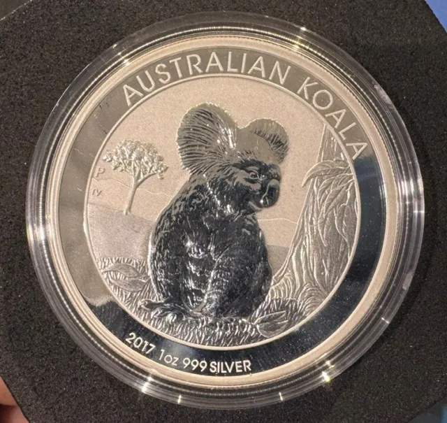 2017 1 oz 999 Silver $1 Dollar Australian Silver Koala Coin Perth Mint Round, NR