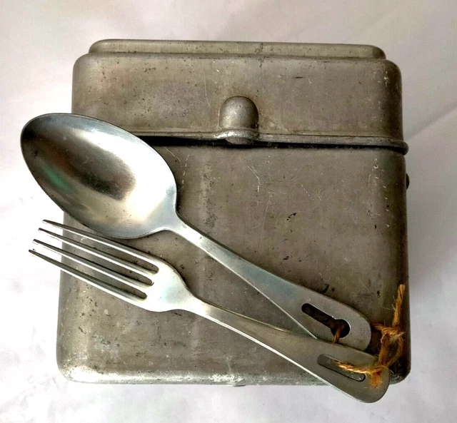 Lot De 3 Couverts Aluminium Armée Britannique WW2 Datés 1944/1945, Matériel Camping Militaire