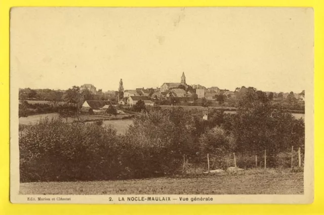 cpa RARE Bourgogne 58 - LA NOCLE MAULAIX (Nièvre) Vue Générale du Village