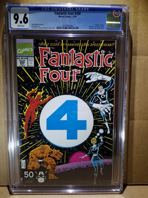 Fantastic Four #358 - CGC Graded 9.6 - WHITE Pages - Marvel's 1st Die-cut Cover