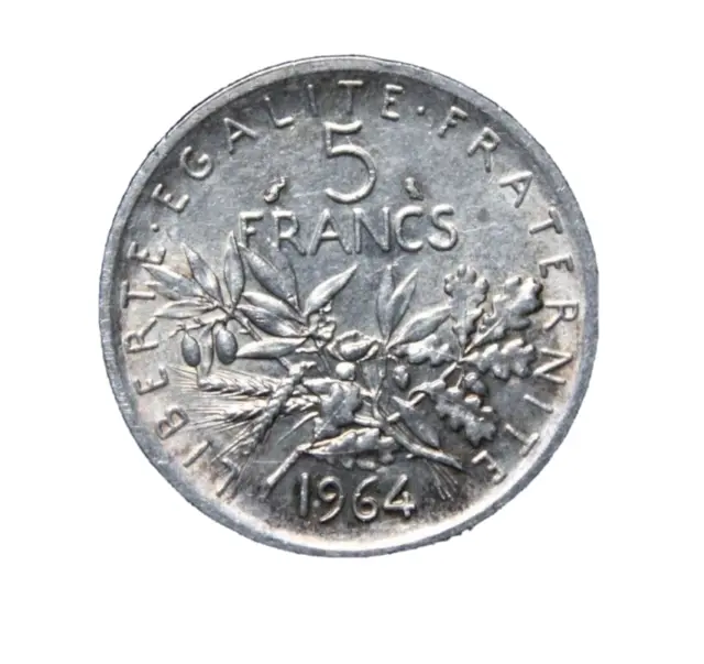 France - Francia - Monnaie Argent de 5 Francs Semeuse 1964 TTB+/SUP