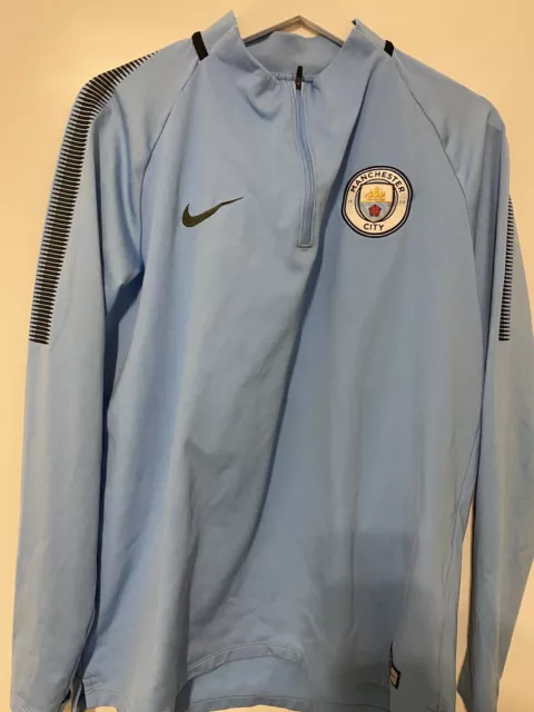 Nike Dri Fit Trainingsoberteil Größe M blau Manchester City