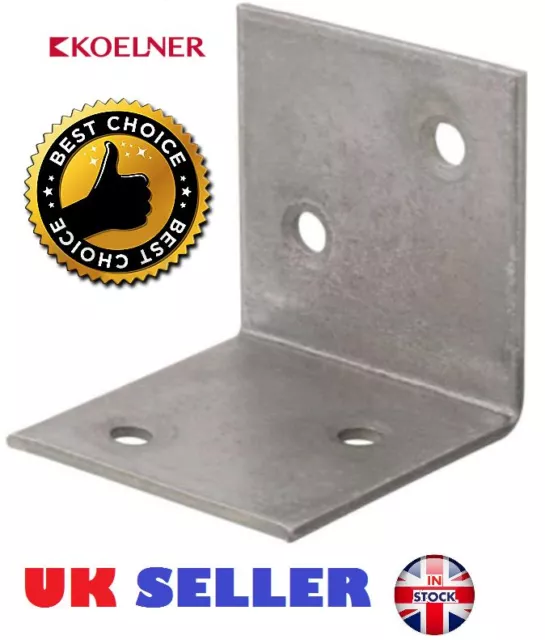 Galvanised Corner Brace 90 Degree Angle Bracket Joist Timber Mending Small T 2mm