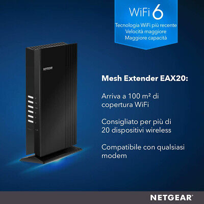 EAX20-100EUS Netgear EAX20 Wi-Fi-Range-Extender 4 Anschlüsse ~D~