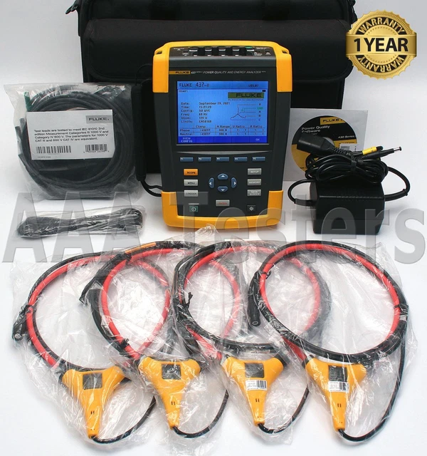 Fluke 437 Séries II Trois Phase Puissance Qualité Énergie Analyseur 437-II 2 435
