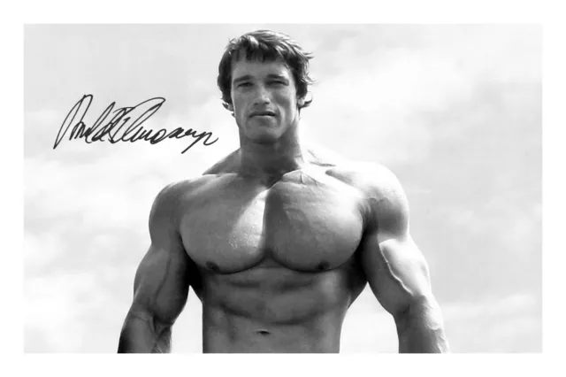 Arnold Schwarzenegger Signed A4 Photo Print Autograph Body Buiilding Gym