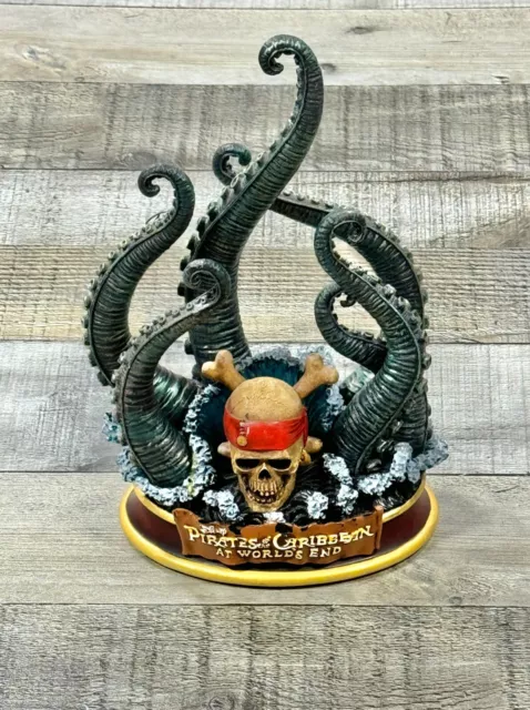 Disney Pirates Of The Caribbean At Worlds End Skull And Kraken Figurine