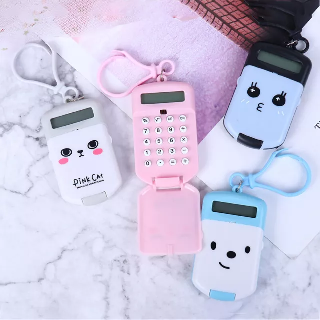 Portable Calculator Pocket Size Creative Keychain Calculator Office Supplies SN❤