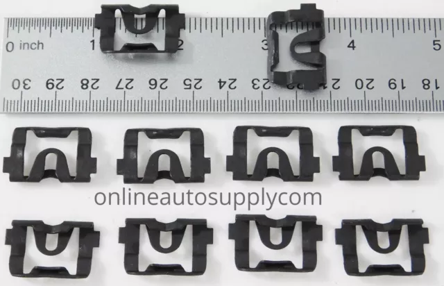 69-90 GM Front Windshield Rear Window Reveal Moulding Molding Trim Clips 10pcs S