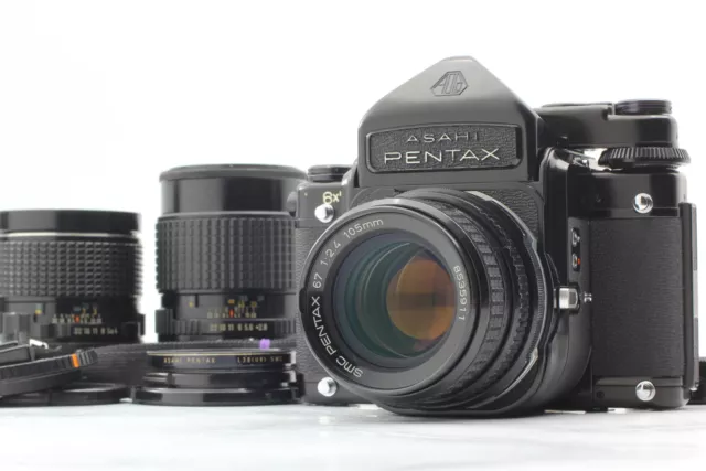 [Near MINT] Pentax 6x7 67 TTL Film Camera 55mm 105mm 165mm 3 Lens  From JAPAN