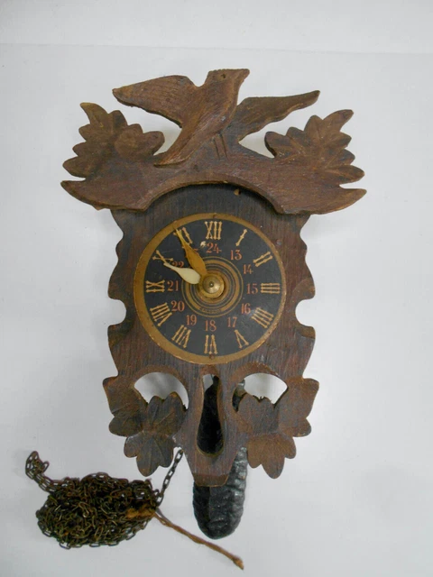 Cadran bois 13cm marron pour horloge pendule coucou Forêt Noire