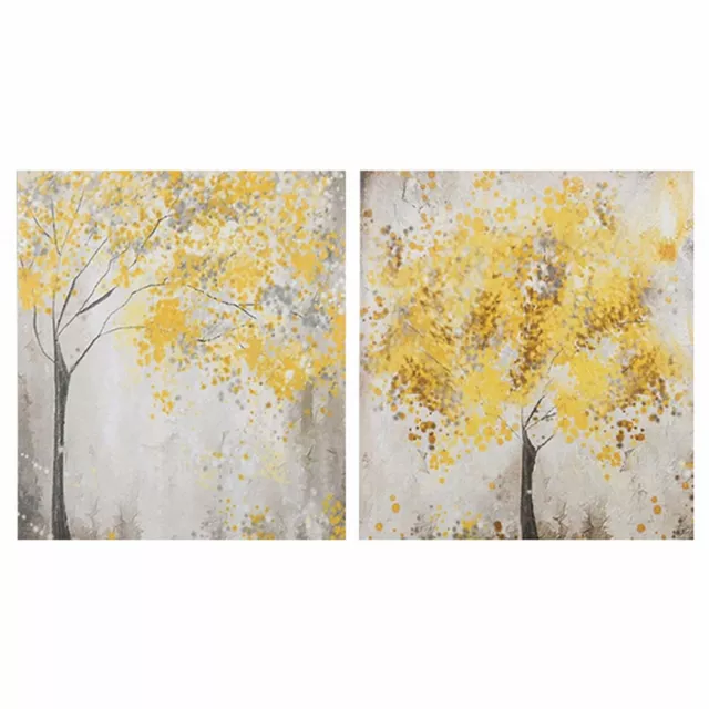 2pcs Wall Decor Canvas Yellow Flowers Tree Canvas Wall Art Print Art Picture