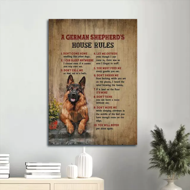 German Shepherd Poster Beautiful German Shepherd, Dog drawing Poster Gift for...