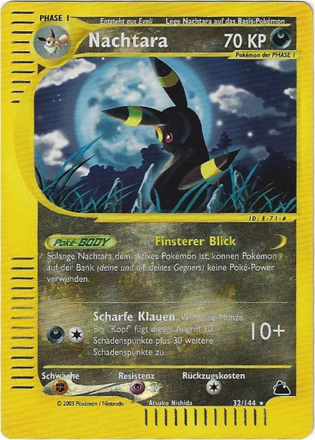 CCG 7 Pokemon Skyridge Reverse Holo Nachtara / Umbreon 32/144 BGS / PSA 9.0 ?