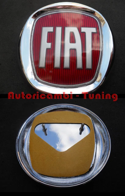 Stemma Fiat Punto 2003 Panda Idea - Fregio Anteriore Nero 95mm