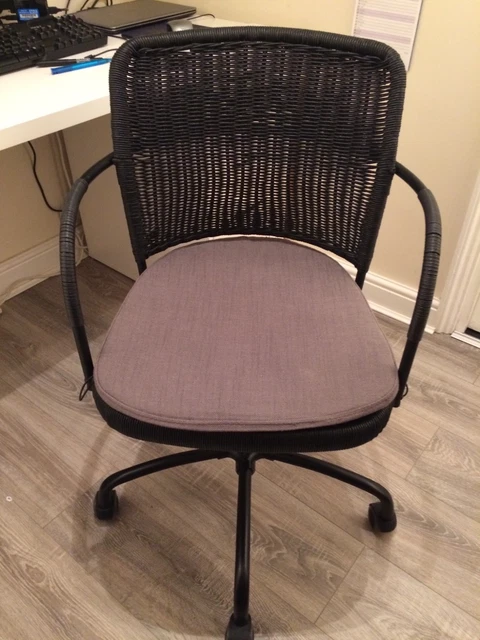 ikea gregor ikea wicker desk chair IKEA GREGOR BLACK Wicker Swivel Office Chair PicClick UK