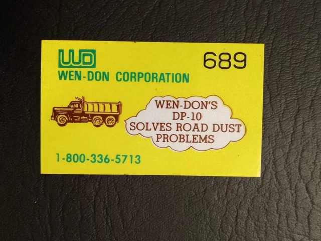 Nice Rare Wen-Don With Serial Number Coal Mining Sticker