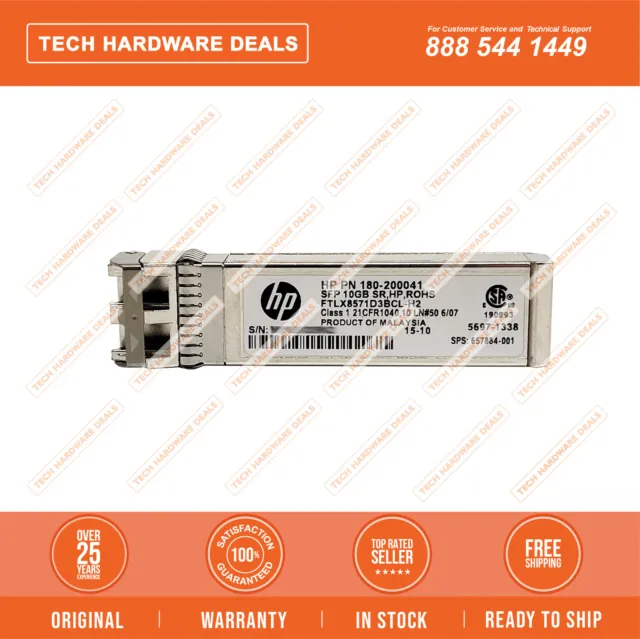 657884-001    HPE 10GB SR SFP+ Transceiver