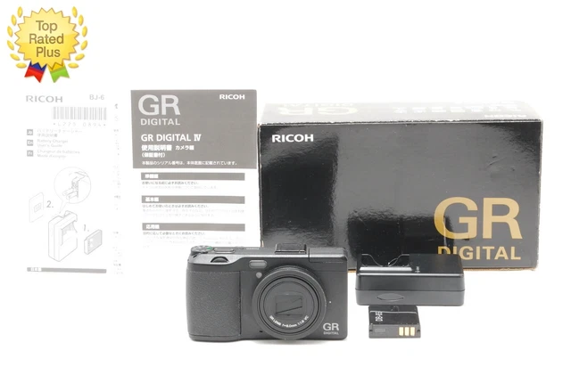 [N Mint+ w/Box] RICOH GR DIGITAL IV 10.1 MP DIGITAL Camera Black body From Japan