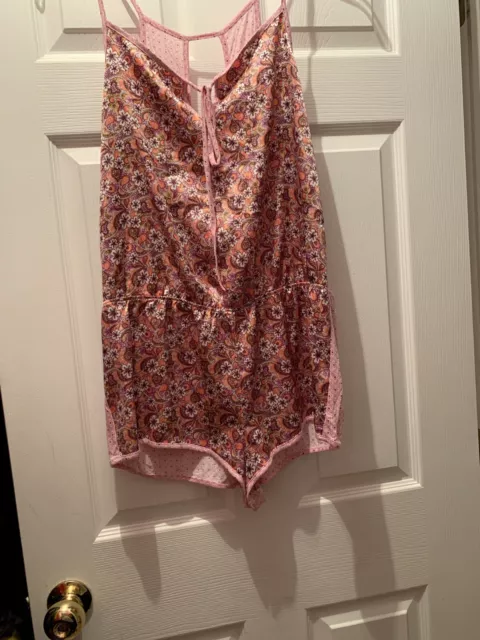 Victorias Secret Pink And Floral Roper , M