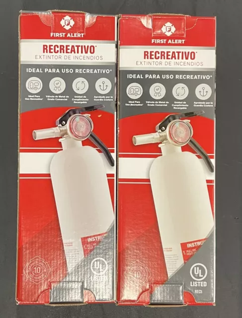 First Alert Rec5 Rechargeable Recreational Fire Extinguisher - 2 Pack