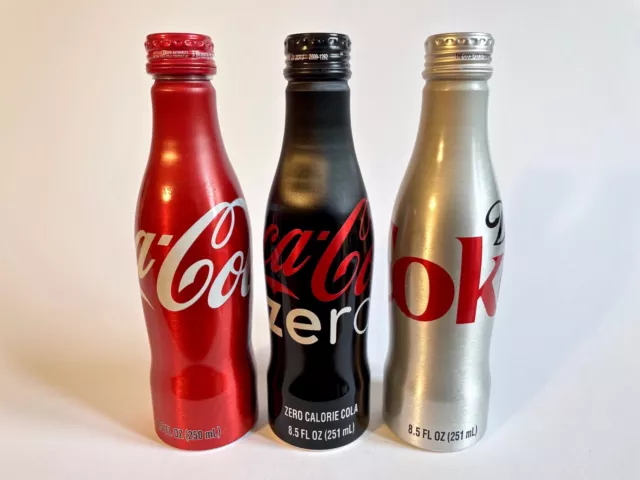 Coca-Cola Classic, Zero & Diet Coke Aluminium Flaschen USA