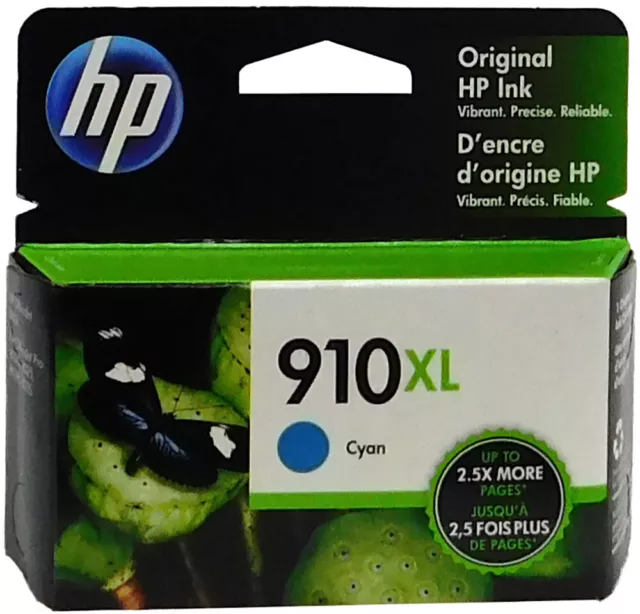 HP 910XL Cyan Ink Cartridge 3YL62AN GENUINE