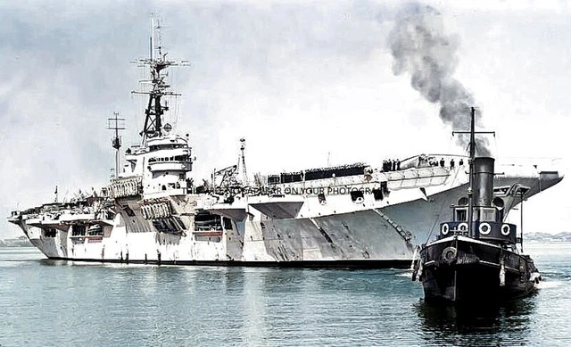 ROYAL NAVY COLOSSUS Class Aircraft Carrier Hms Vengeance £1.99 ...